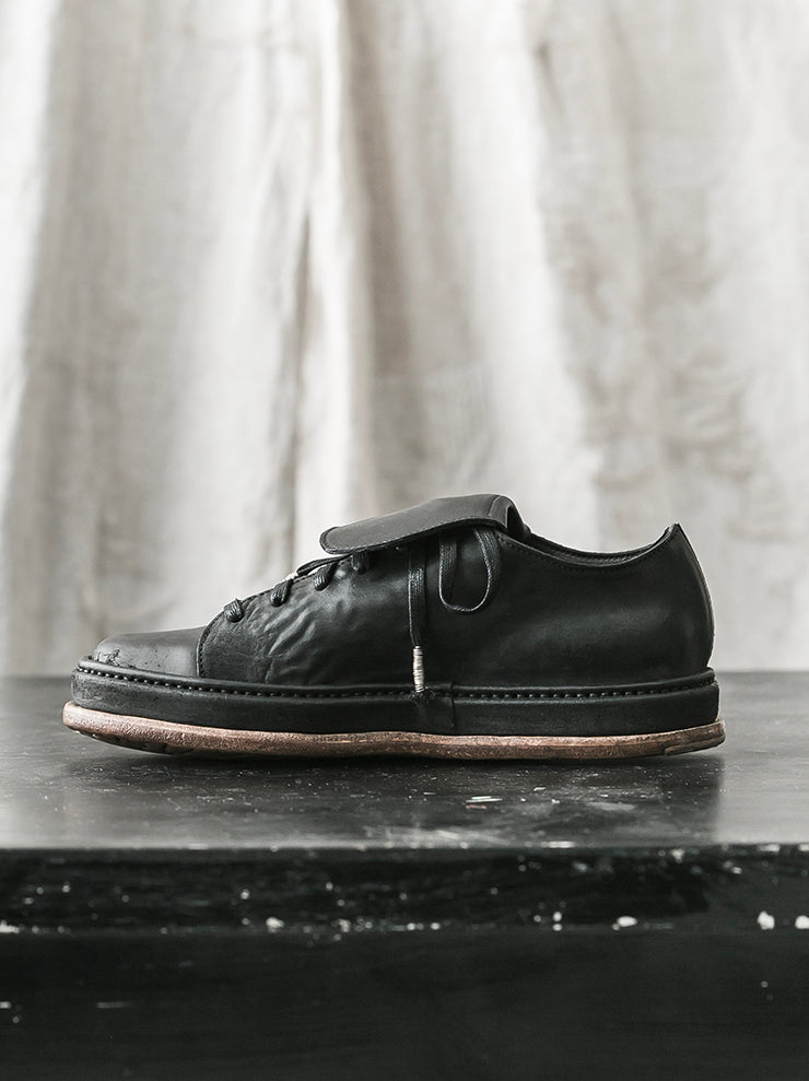 SEYE <br>MENS Low overtan leather shoes / BLACK×NATURAL