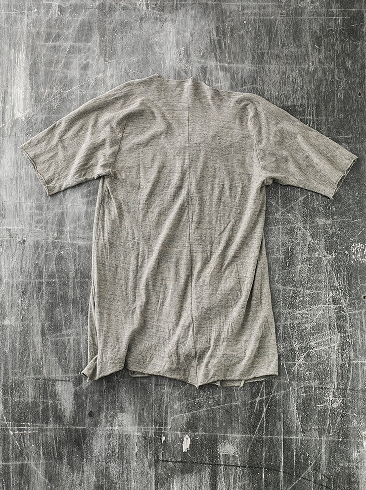 ATELIER SUPPAN<br> WOMENS Structure cut T-shirt TEA DYE