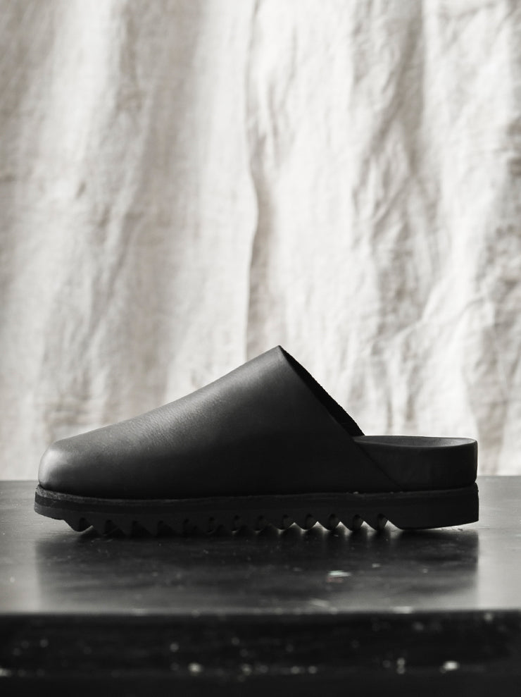 GUIDI<br> MENS leather sandals BRK05 MATTE BLACK / CALF FULL GRAIN