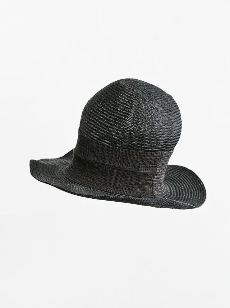 HORISAKI<br> SHMI005 Sisal Straw Hat BLACK