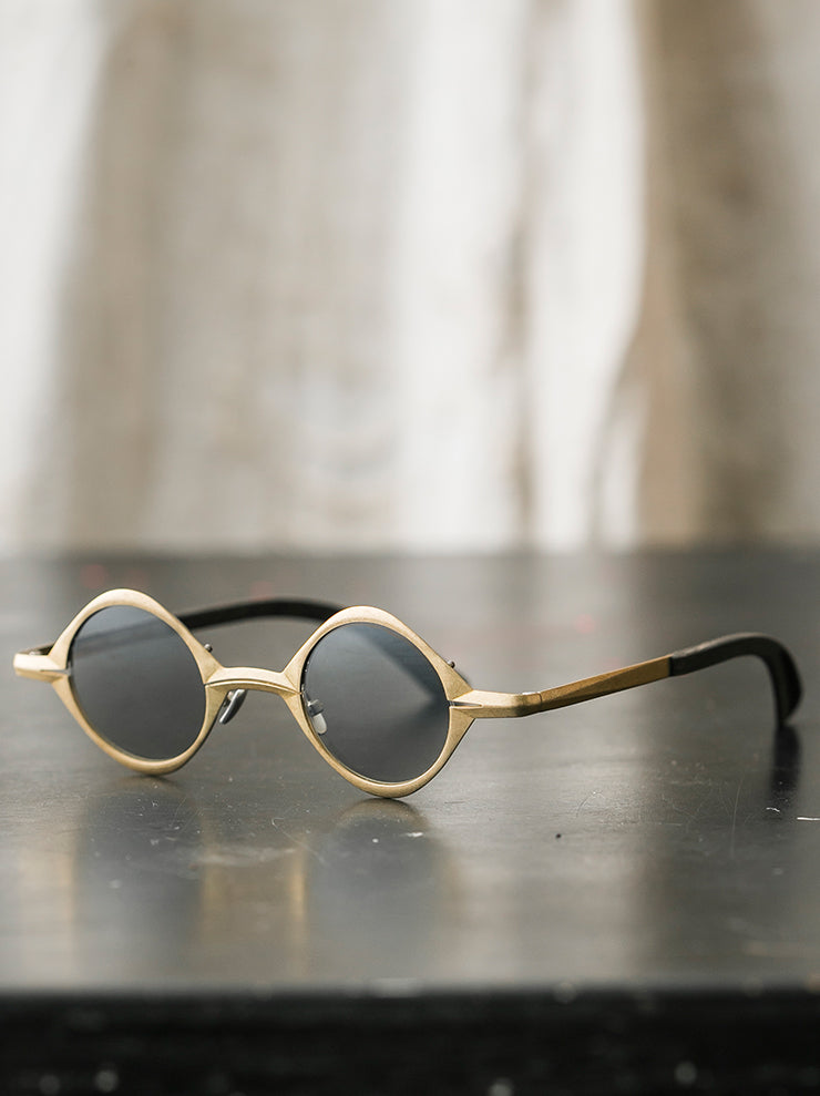 RIGARDS×DETAJ<br> Copper x solid wood sunglasses GOLD PATINA / RG0825DT
