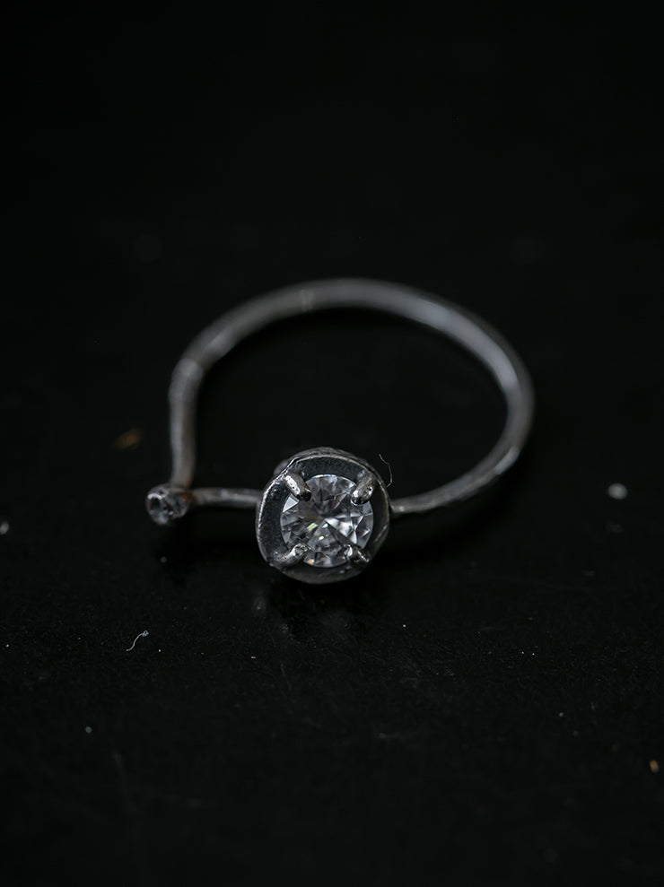 DETAJ <br>SEED SILVER RING WITH ZIRCONIA / RE-SEED-ANGE