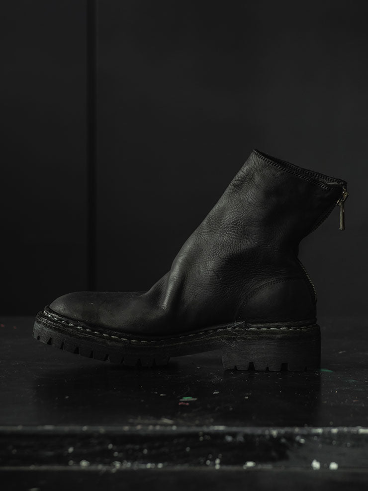 GUIDI<br>WOMENS バックジップブーツ 796V_N BLKT / BABY CALF FULL GRAIN