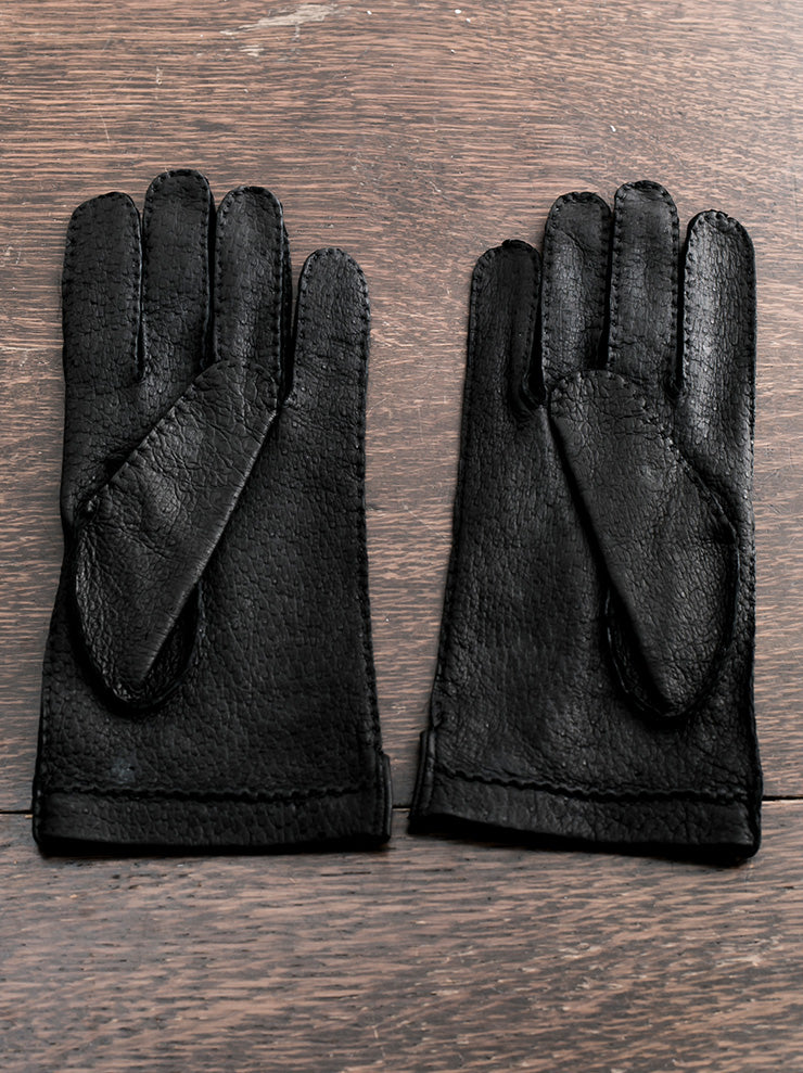 EMATYTE<br />ユニセックスペッカリーレザーグローブ BLACK