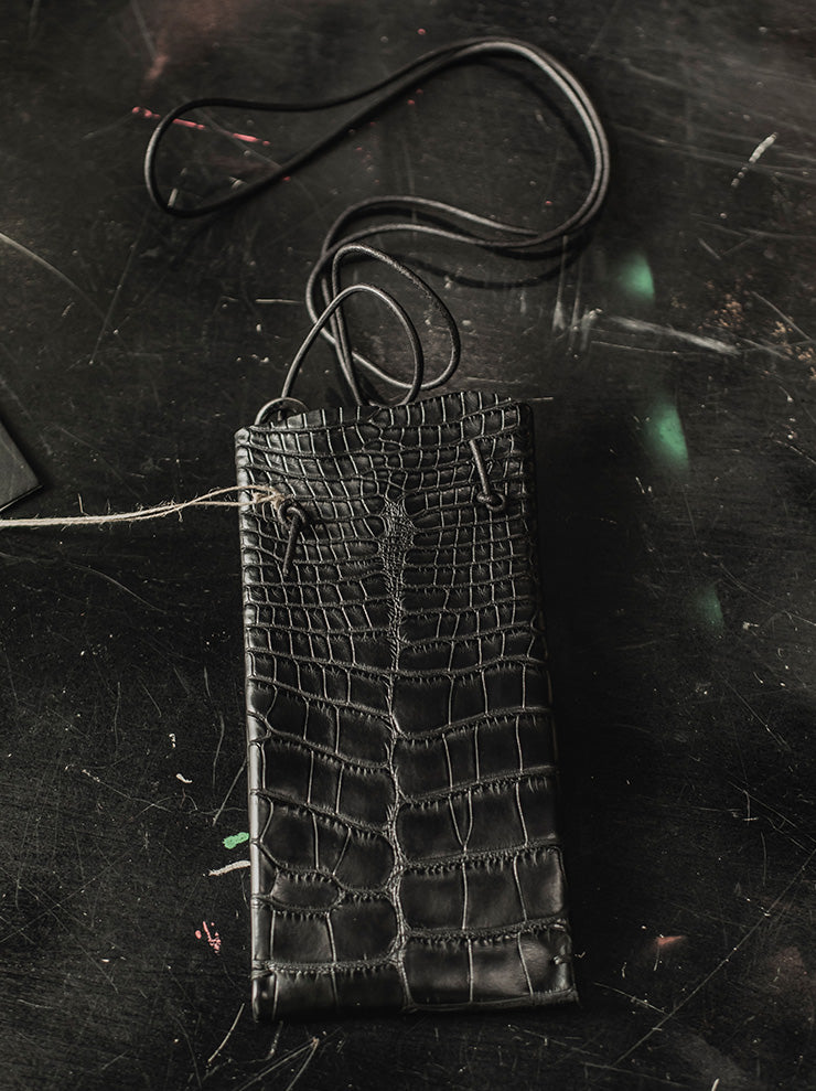 tagliovivo<br> Phone case / CROCODILE / BLACK