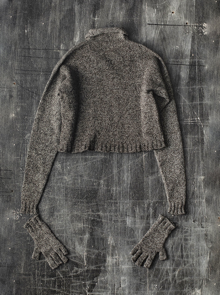 THE BACKWARD VENDOR<br> WOMENS finger jumper knit / GRAY