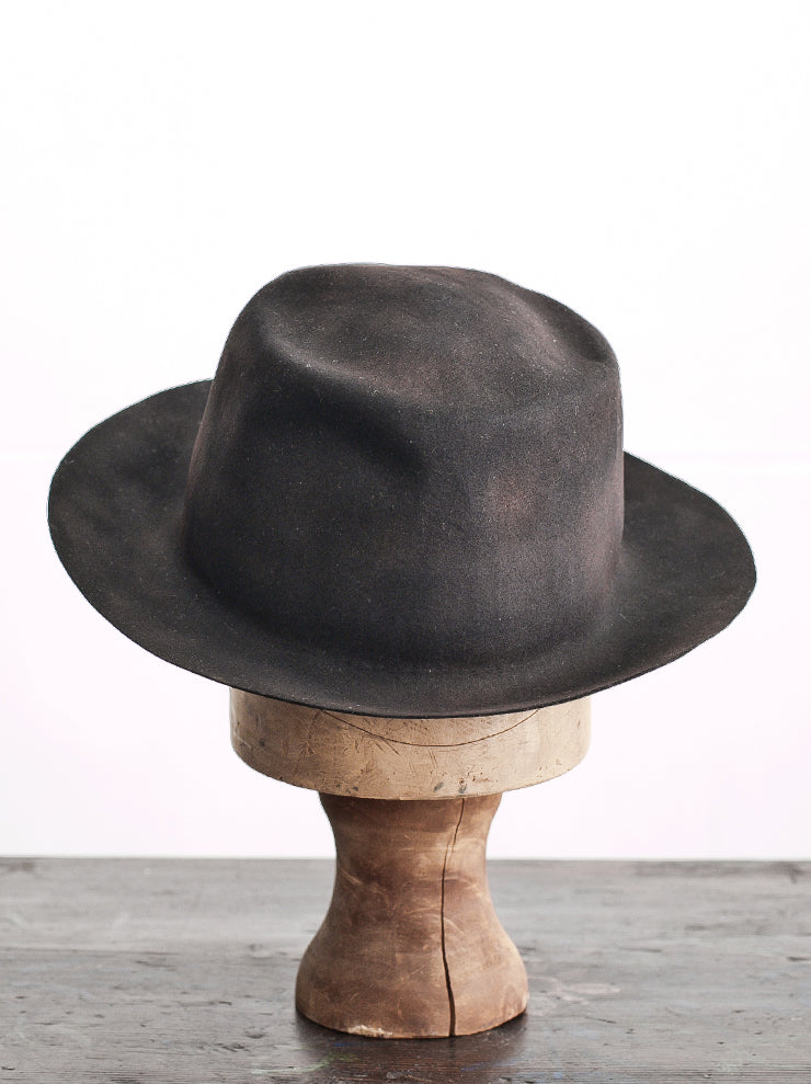 HORISAKI<br> BHJZZ005EB Beaver Fur Felt Easy Barn Hat BLACK