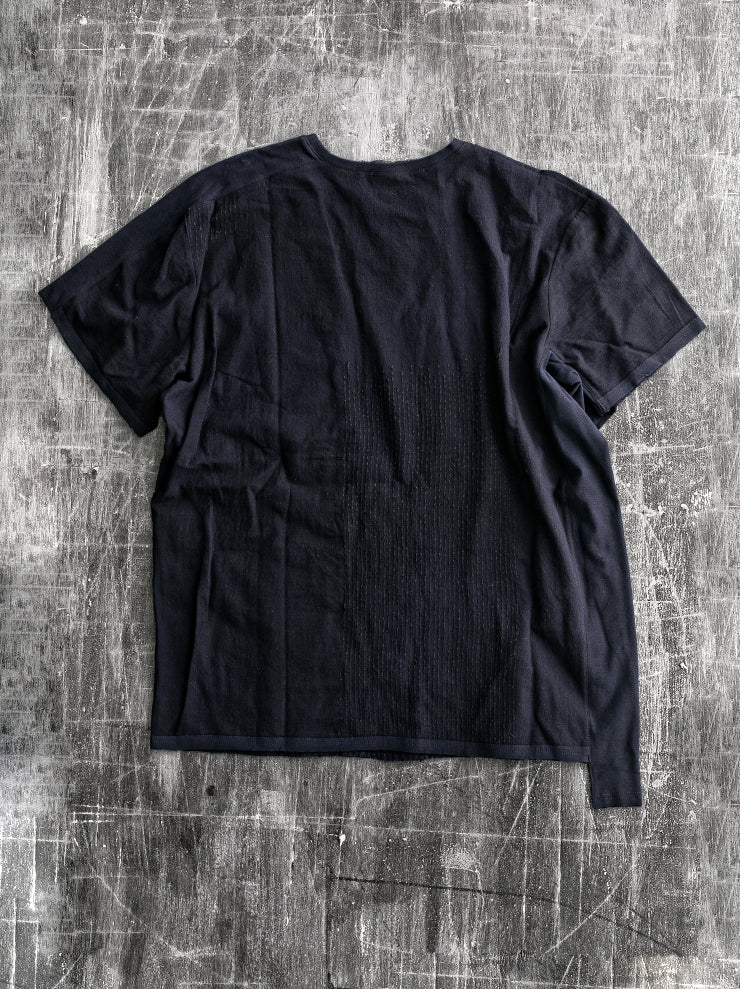 By Walid<br />メンズテイタムTシャツ INDIGO / cotton manilla emb  / size L