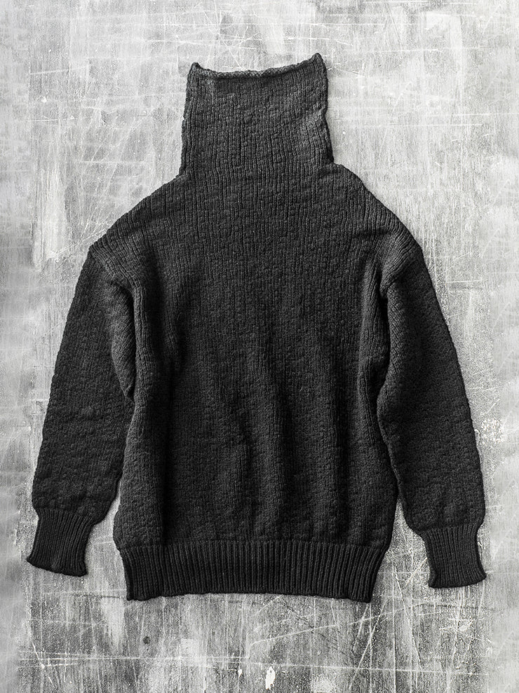 DANIEL ANDRESEN<br> Chunky turtle knit BLACK