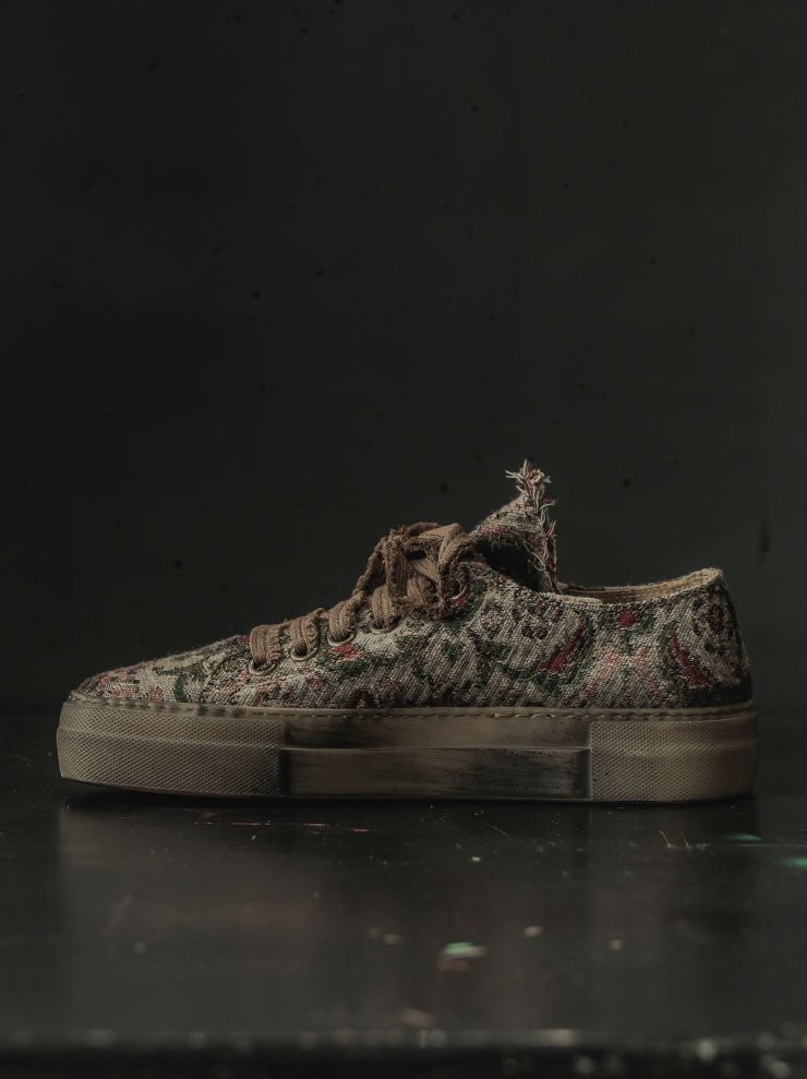 UMA WANG<br> WOMENS Low-cut tennis shoes / TAN×RED×GREEN