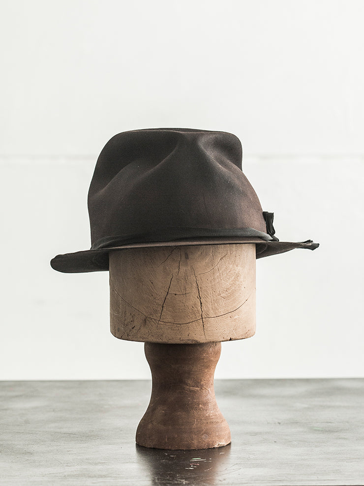 HORISAKI<br> BHDS004 Beaver Fur Felt Easy Barn Hat BLACK