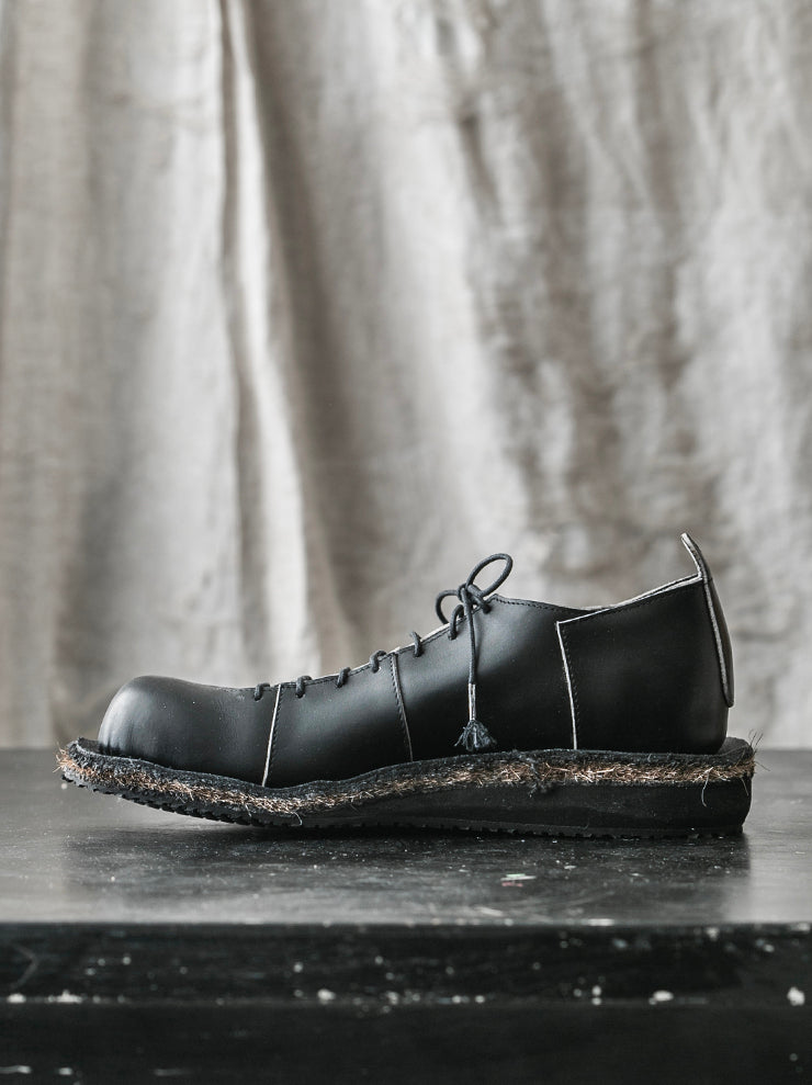 MATTHIAS WINKLER<br />MENS デッドストックカウレザーシューズ FLOSS / Black