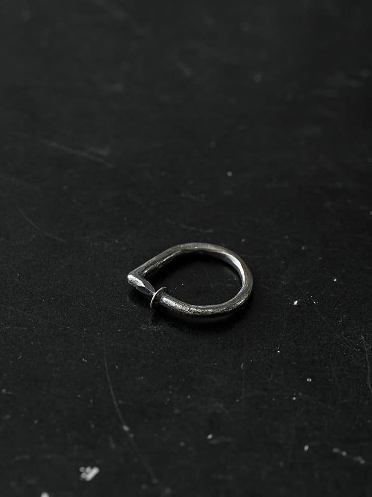 GUIDI<br> Silver spiral ring G-SPR2