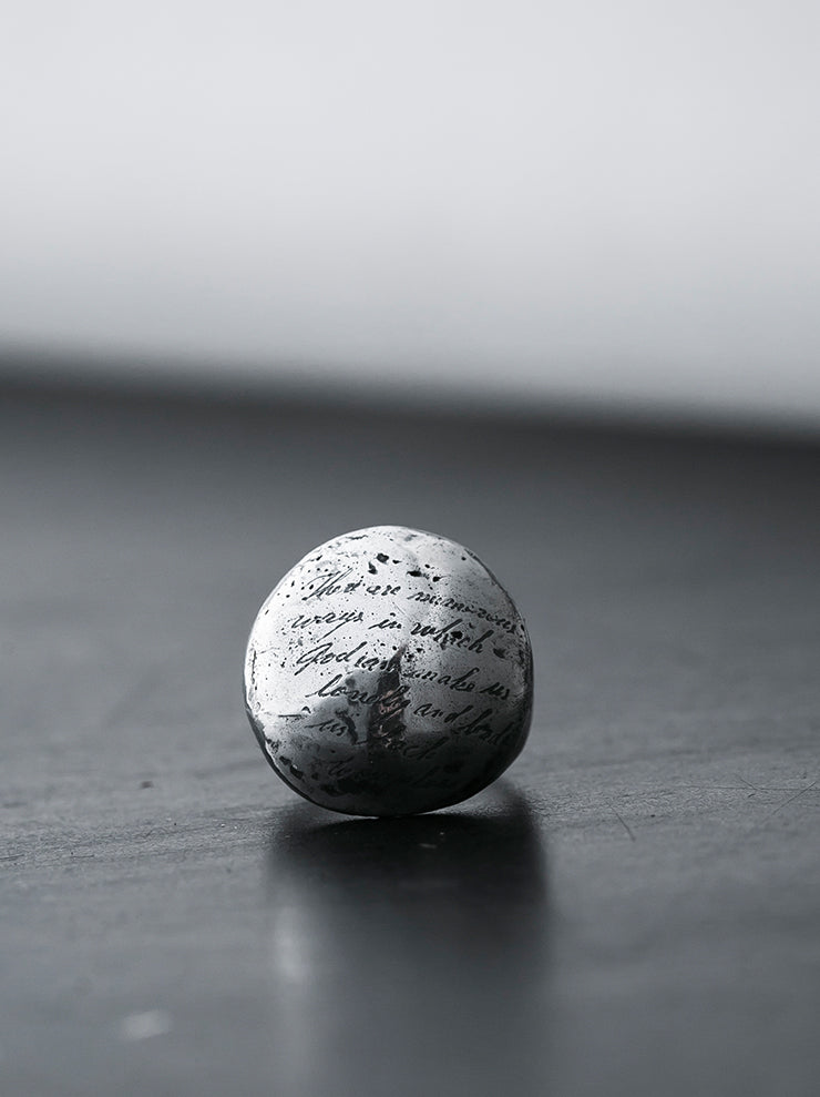 UMA WANG × DETAJ<br> LUNA SILVER RING / OXY-DYE