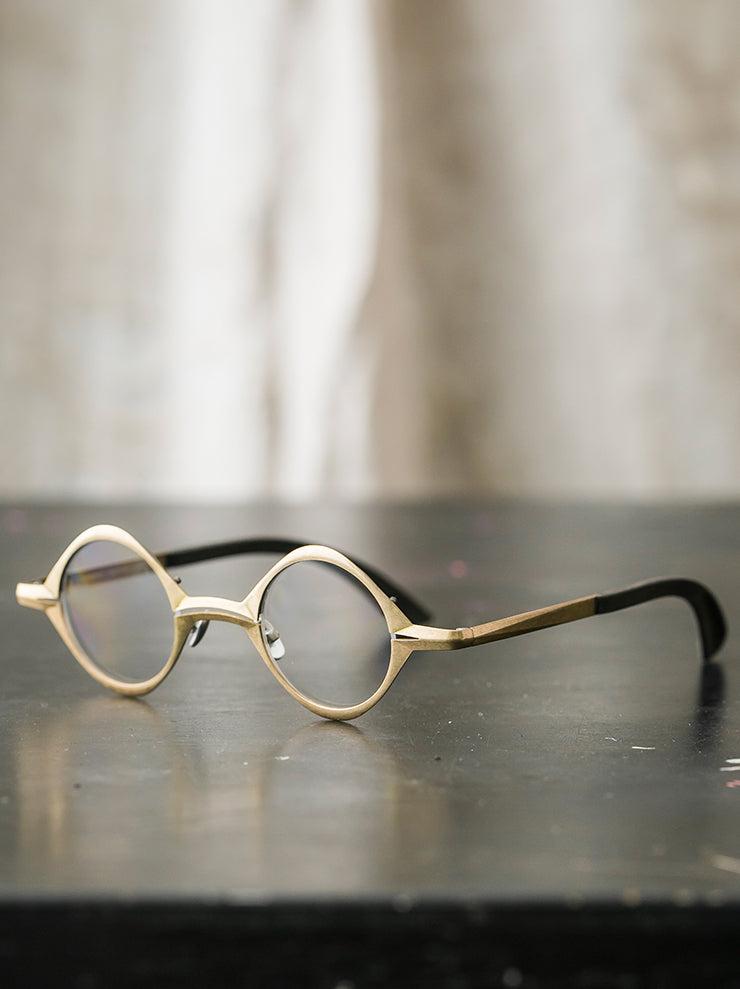 RIGARDS×DETAJ<br> Copper x solid wood sunglasses GOLD PATINA / RG0825DT