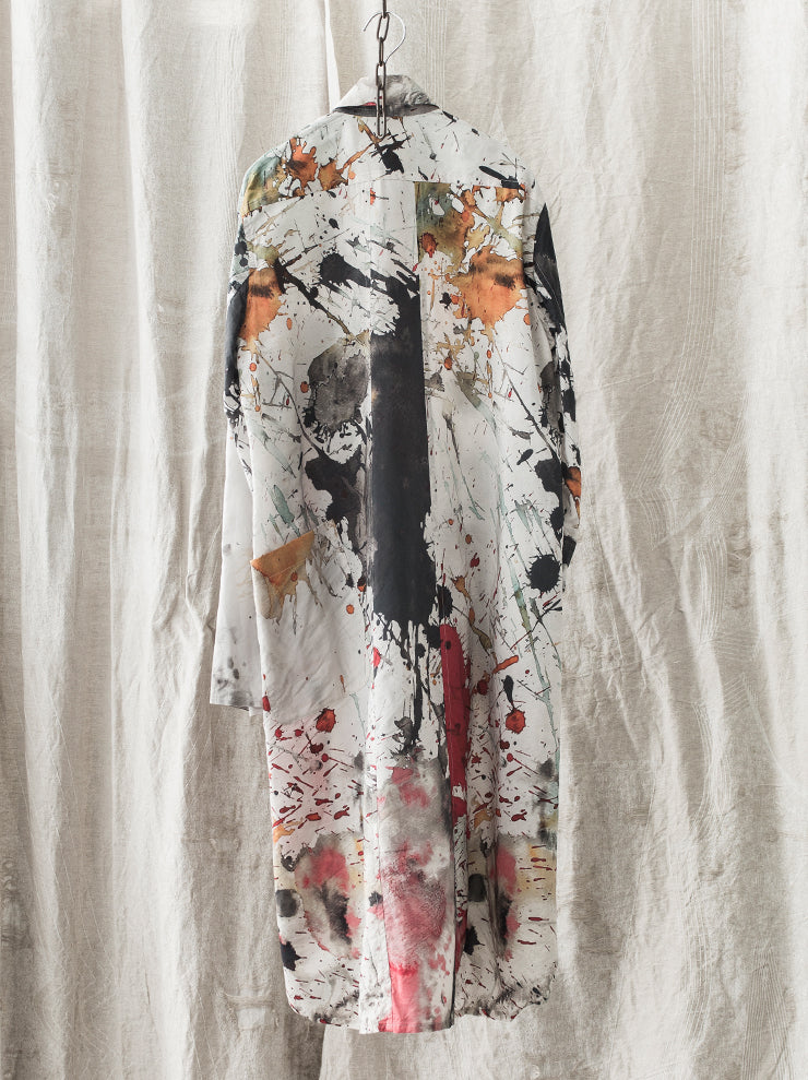 DISTORTION3<br> UNISEX Oversized Long Shirt (MASATO TSUTSUMI) COLOR PAINT