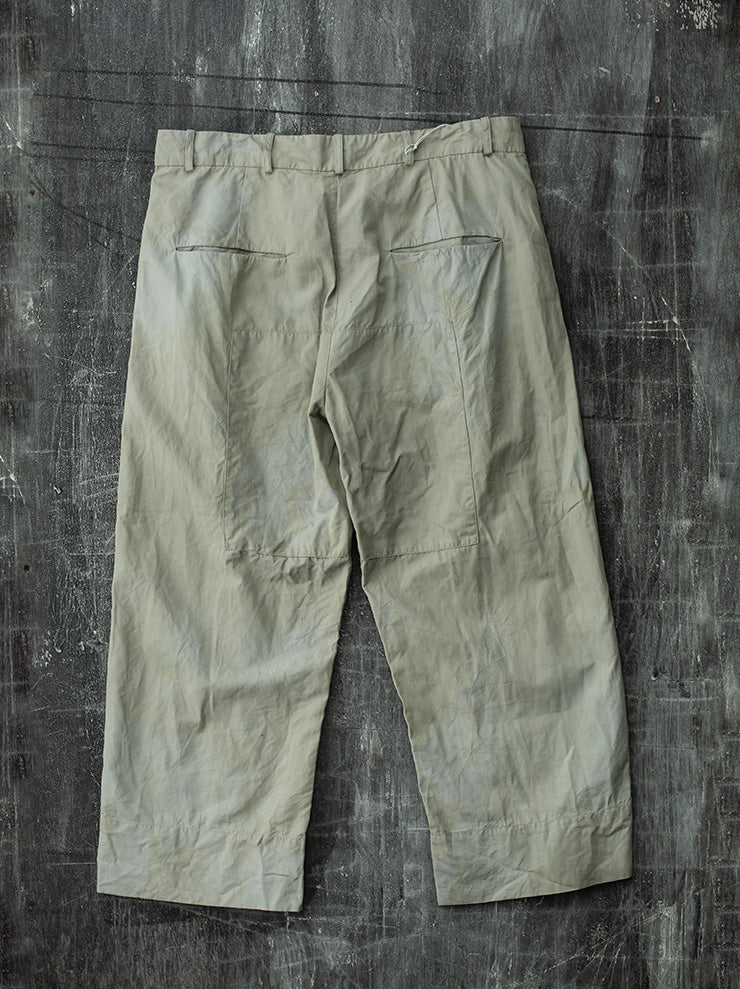 ATELIER SUPPAN<br> MENS Cotton Trousers / GRAY BEIGE TYE AND DYE