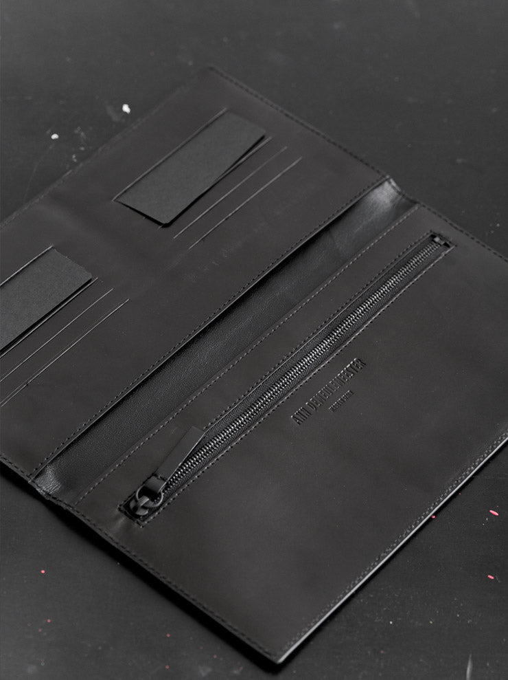 ANN DEMEULEMEESTER<br />WALLET RATIO BLACK + POEM