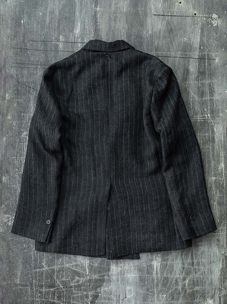 K'ANG<br>UNISEX OVERSIZE DETACHEBLE REVERS JACKET / DARK GREY