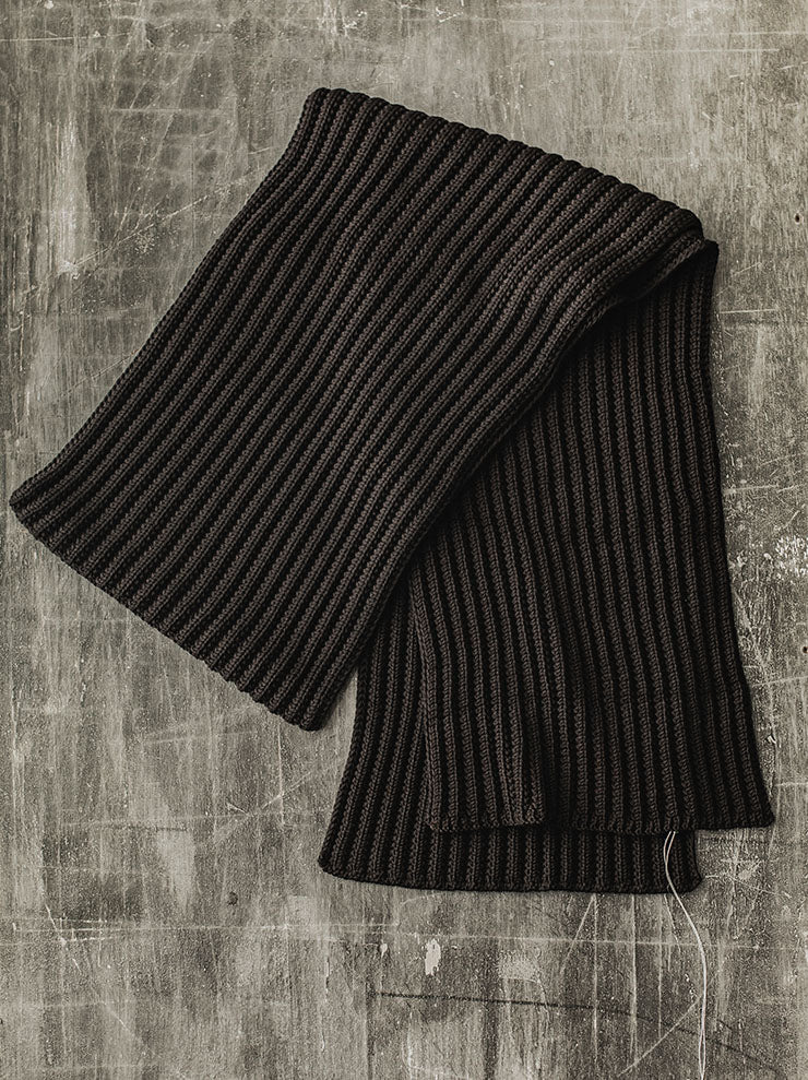 CASEY CASEY<br> UNISEX open rib long scarf / BROWN