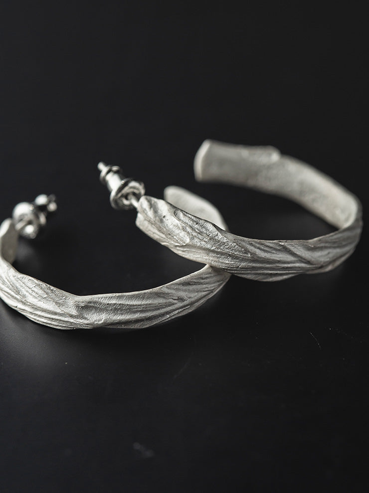 UMA WANG × DETAJ<br>HERB SILVER EARRINGS / ROSEMARY / WHITE