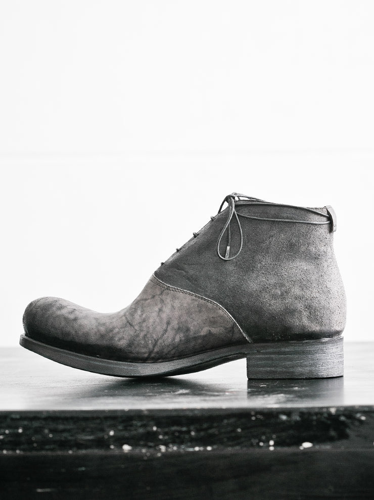 EMATYTE<br />MENS Horse Leather Culatta Onepiece Lace-up Boots / GREY