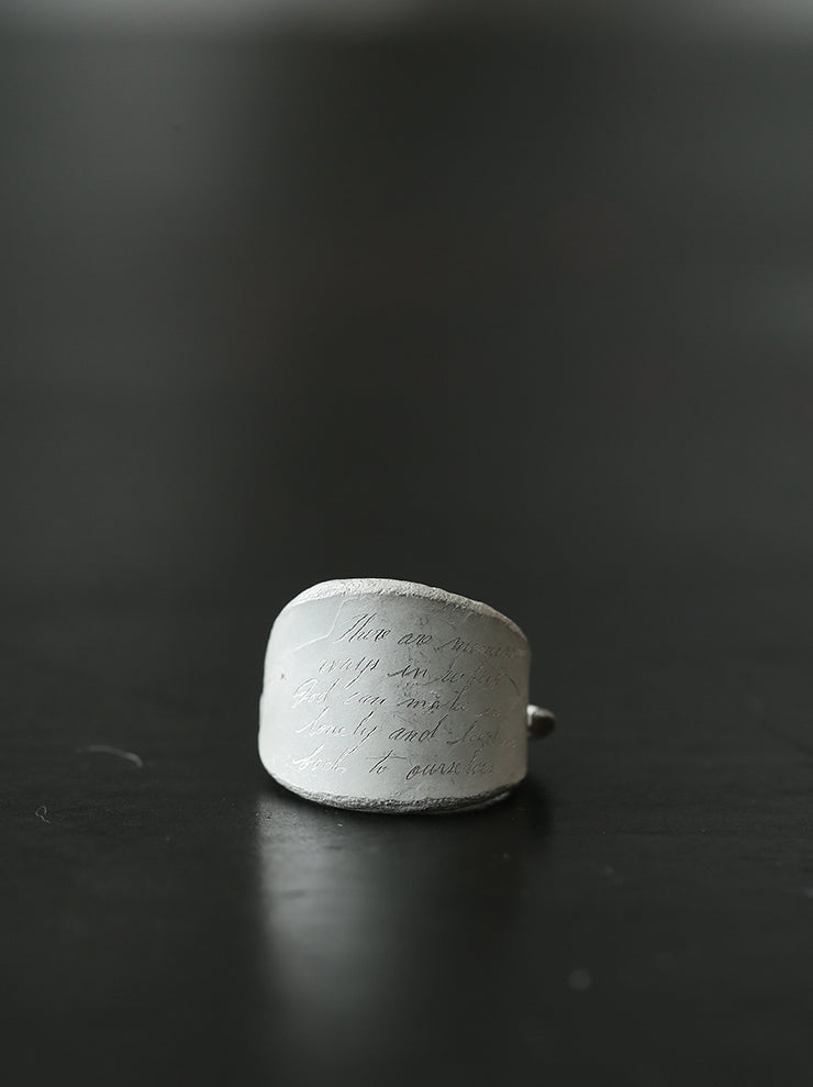 UMA WANG × DETAJ<br> LUNA SILVER RING / WHITE