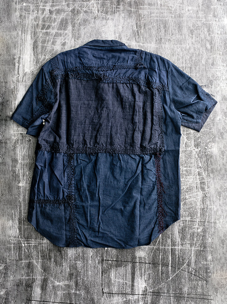 By Walid<br />メンズセンスシャツ INDIGO / light mahama / size L