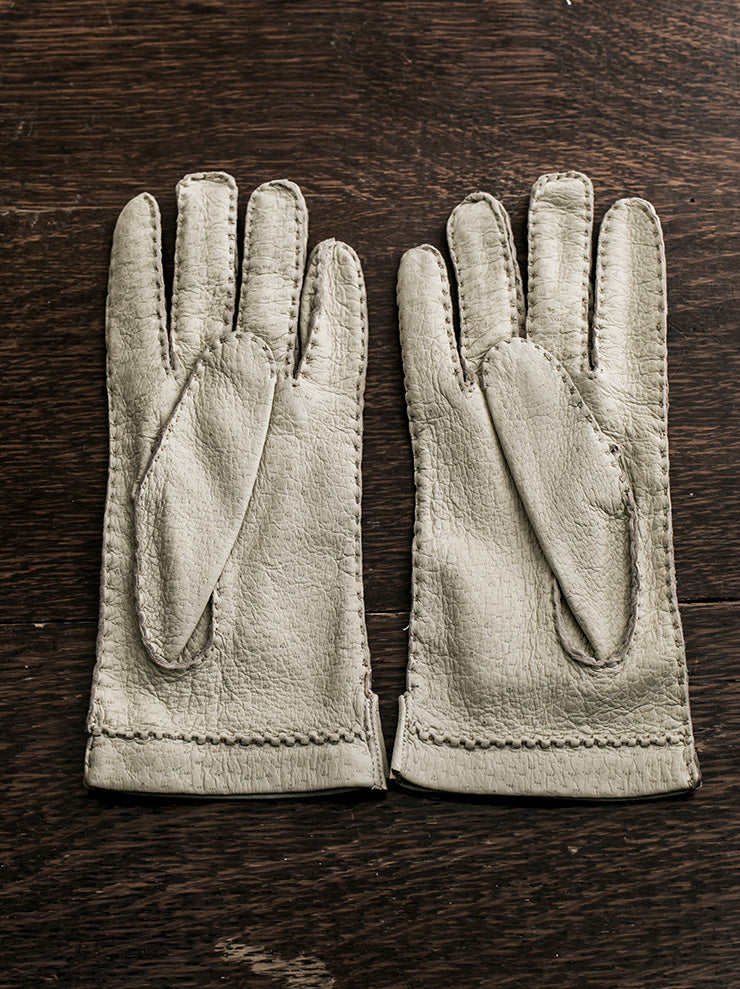 EMATYTE<br />ユニセックスペッカリーレザーグローブ ECRU