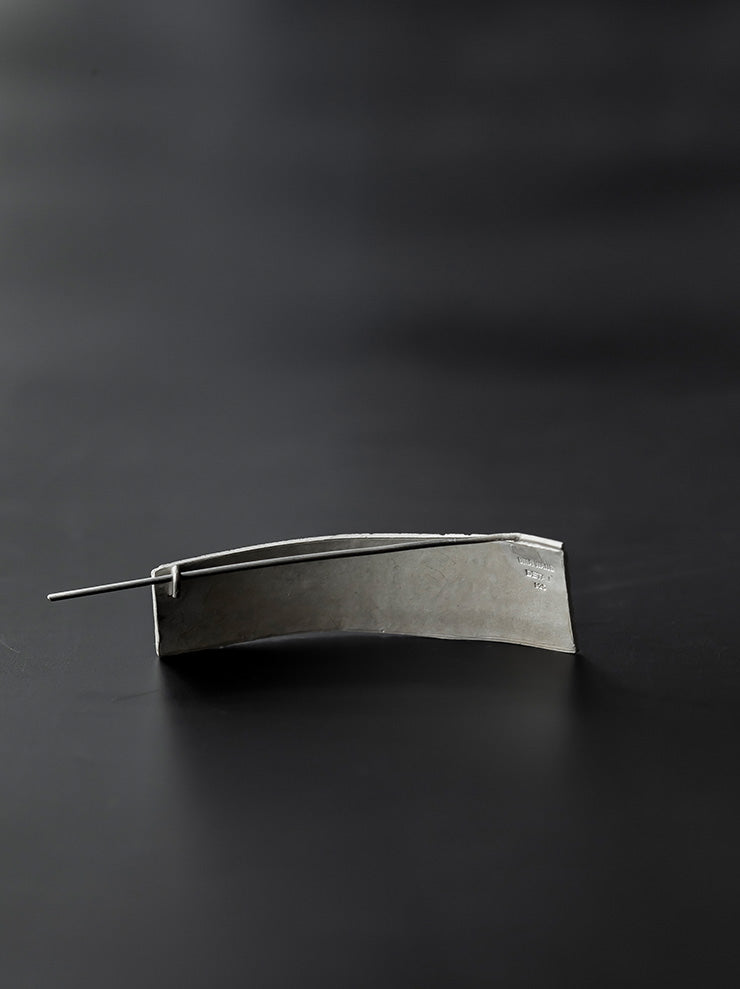 UMA WANG × DETAJ<br> CONCRETE SILVER EARRINGS / WHITE