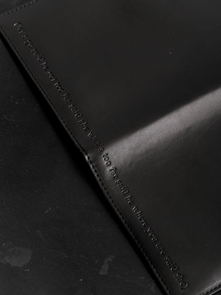 ANN DEMEULEMEESTER<br />WALLET RATIO BLACK + POEM