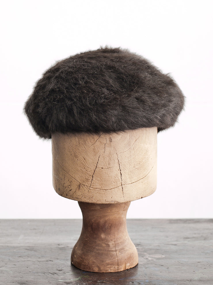 HORISAKI <br>RHBIB000PLPP Vintage Rabbit Fur Felt Hat BROWN