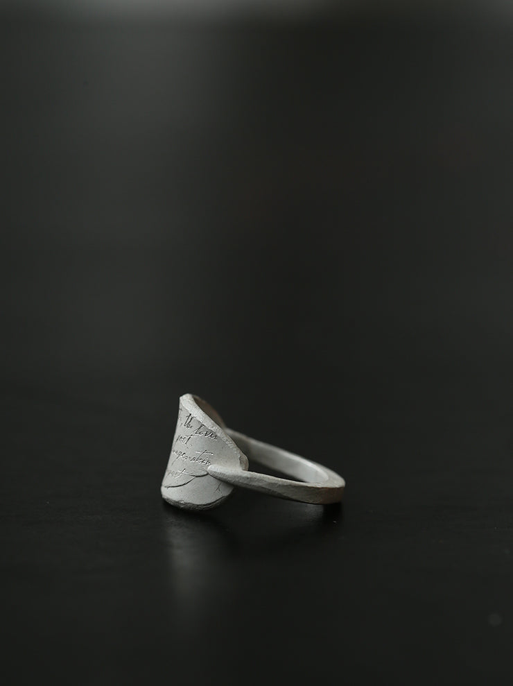 UMA WANG × DETAJ<br> LUNA SILVER RING / WHITE