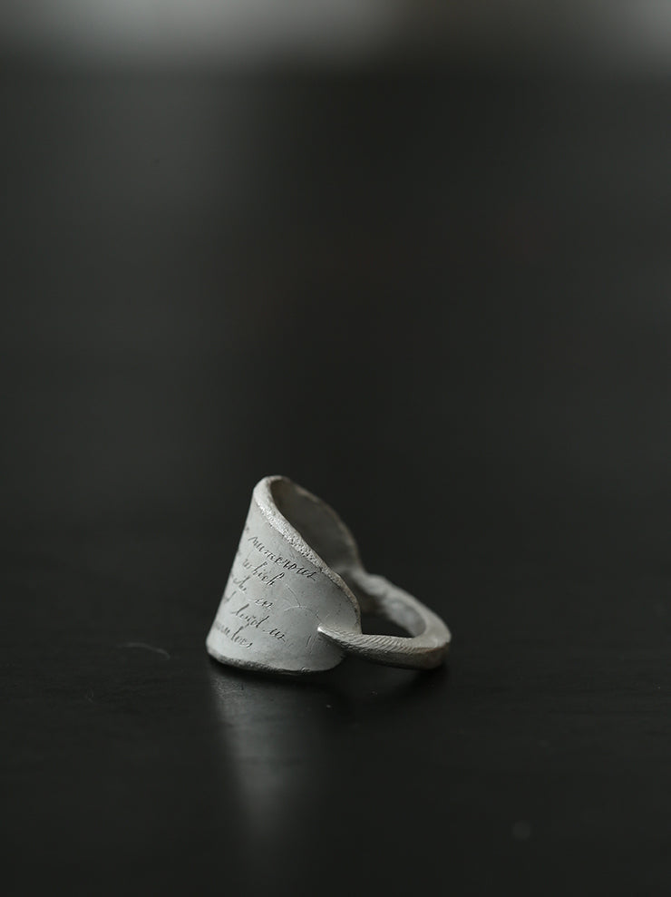 UMA WANG × DETAJ<br> LUNA SILVER RING / WHITE