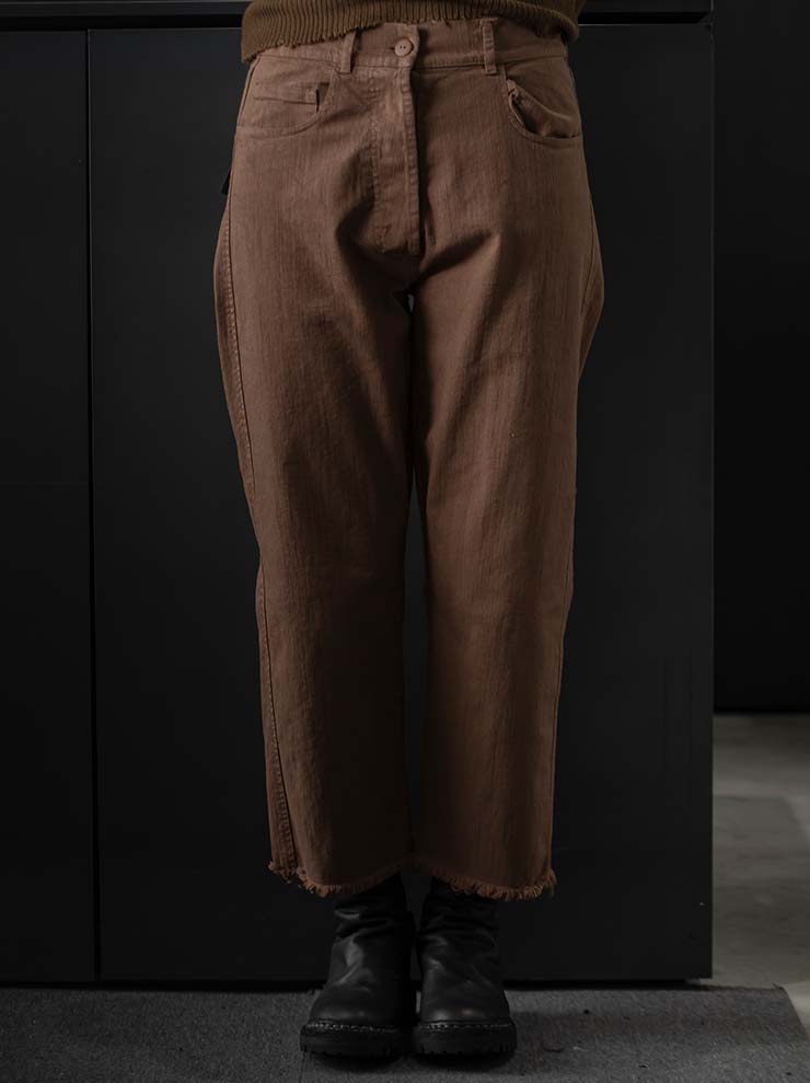 s°n / serien°umerica<br> WOMENS Classic 5 pocket denim trousers / TABACCO