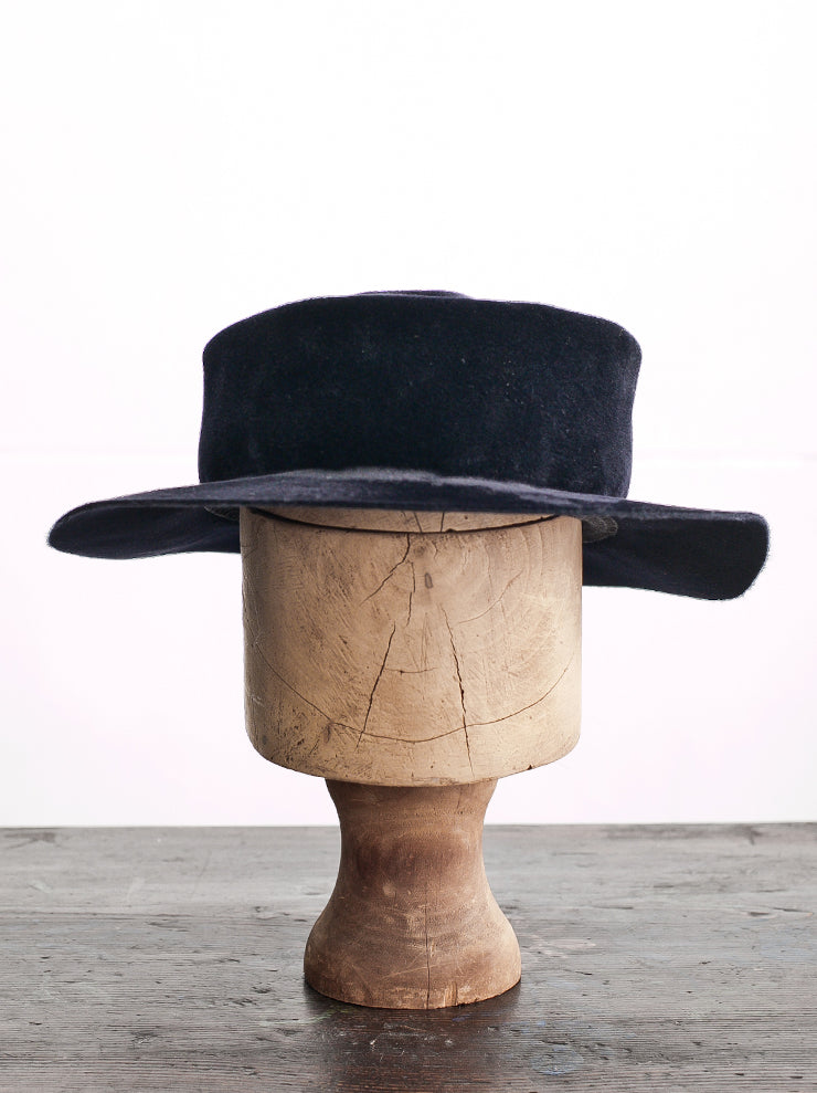 HORISAKI<br> RHKNK006PLSV Vintage Rabbit Fur Felt Hat MIDNIGHT BLUE