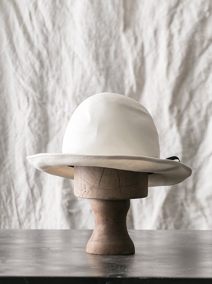 HORISAKI<br> SHEHK006 Japanese paper straw hat WHITE