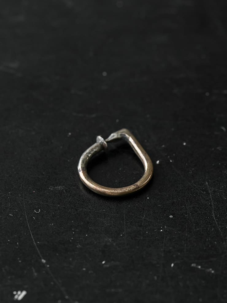 GUIDI<br> Silver bronze spiral ring G-SPR2BR