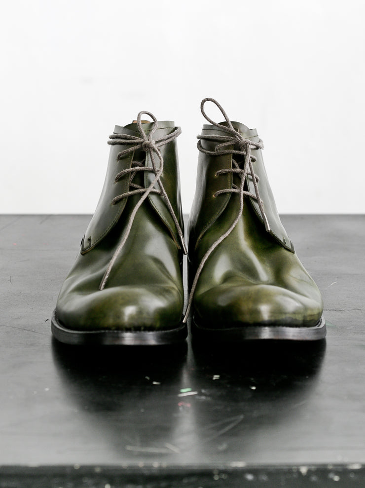 DIMISSIANOS&MILLER<br> Men's cordovan chukka boots GREEN