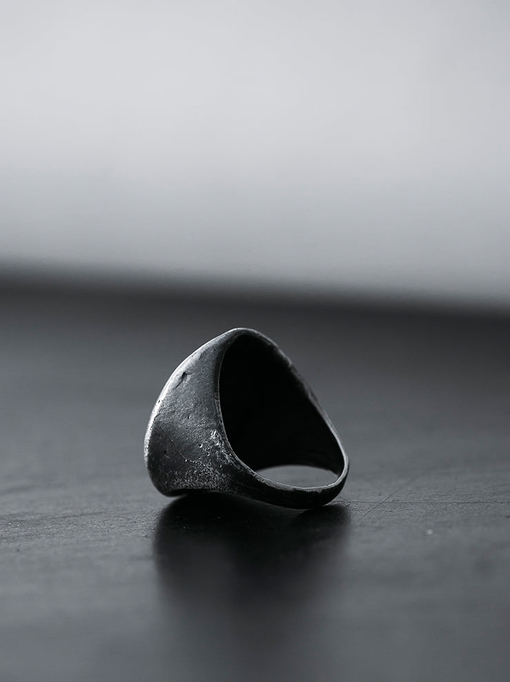 UMA WANG × DETAJ<br> LUNA SILVER RING / OXY-DYE