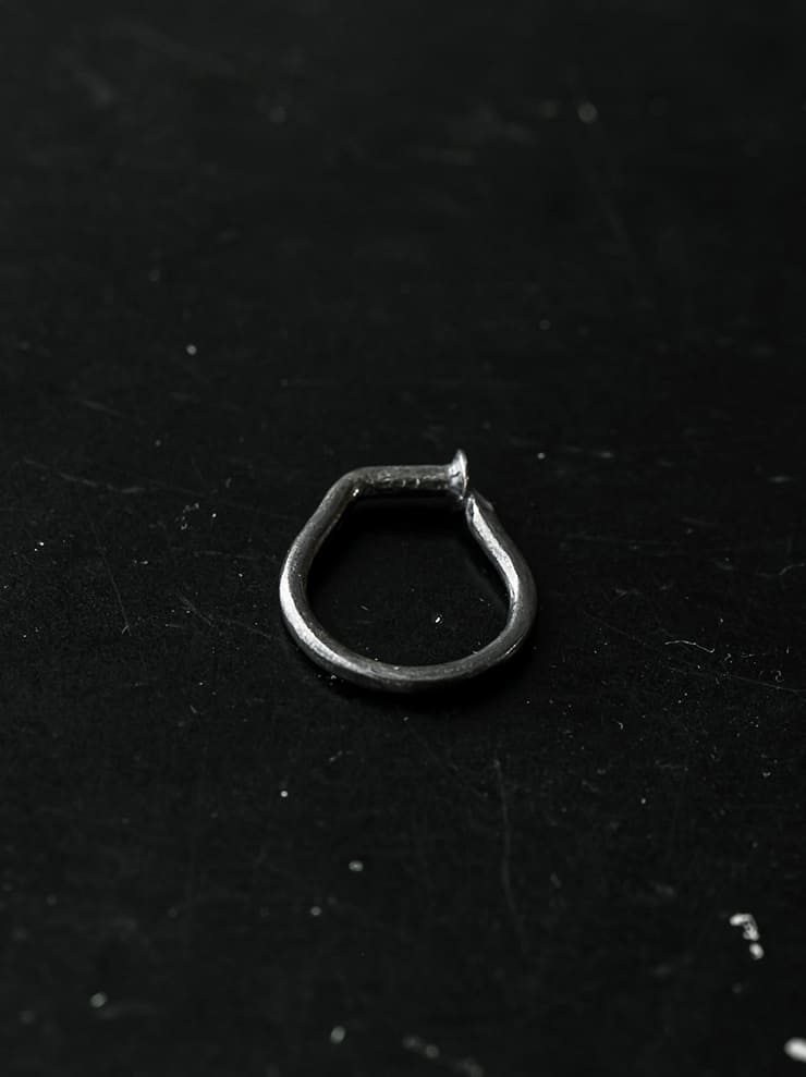 GUIDI<br> Silver spiral ring G-SPR3