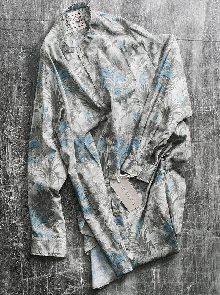 By Walid<br>メンズロロシャツ JUNGLE BLUE / printed cotton lawn