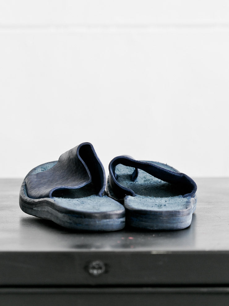 DIMISSIANOS&MILLER<br> Women's wedge sole thong sandals DYED HORSE / BLUE