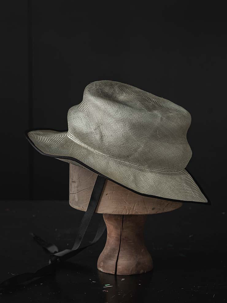 HORISAKI<br> SHVBK007 Antique Sisal Straw Hat IRON