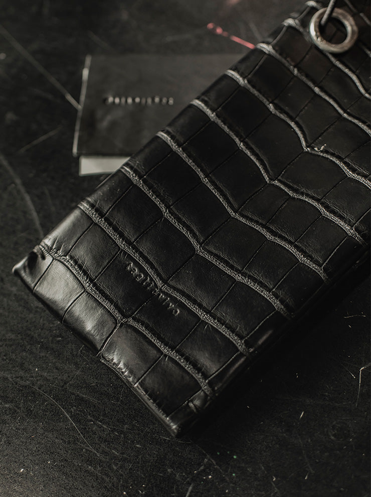 tagliovivo<br> Phone case / CROCODILE / BLACK