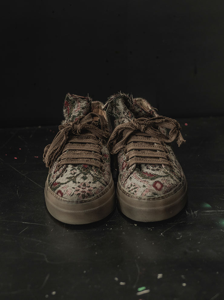 UMA WANG<br> WOMENS Low-cut tennis shoes / TAN×RED×GREEN