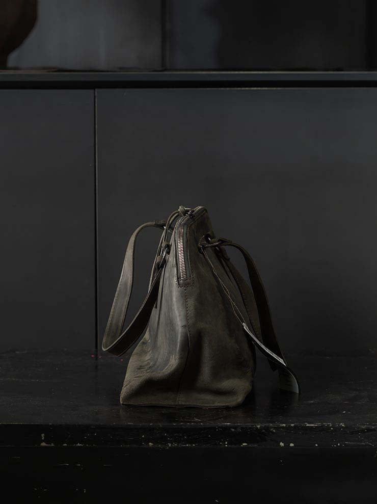 tagliovivo<br> Bowlet bag L / MILITARY & SILVER