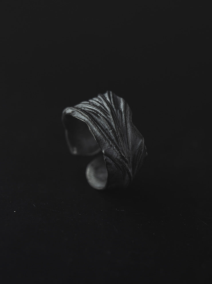 UMA WANG × DETAJ<br> HERB SILVER RING / ROSEMARY / BLACK
