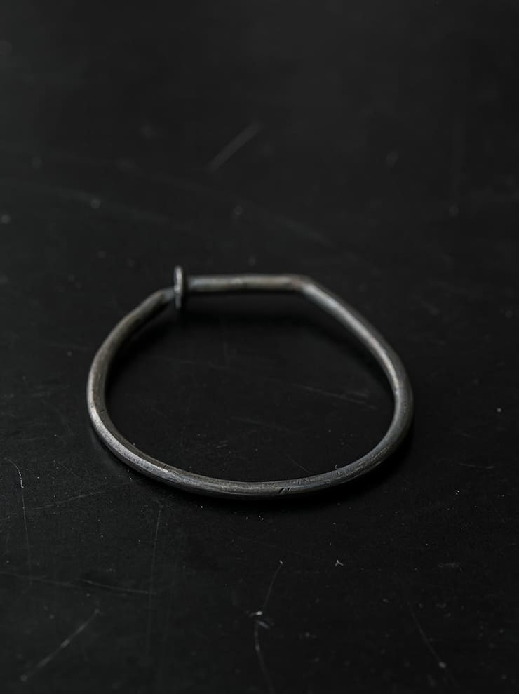 GUIDI<br> Silver spiral bracelet G-SPB3