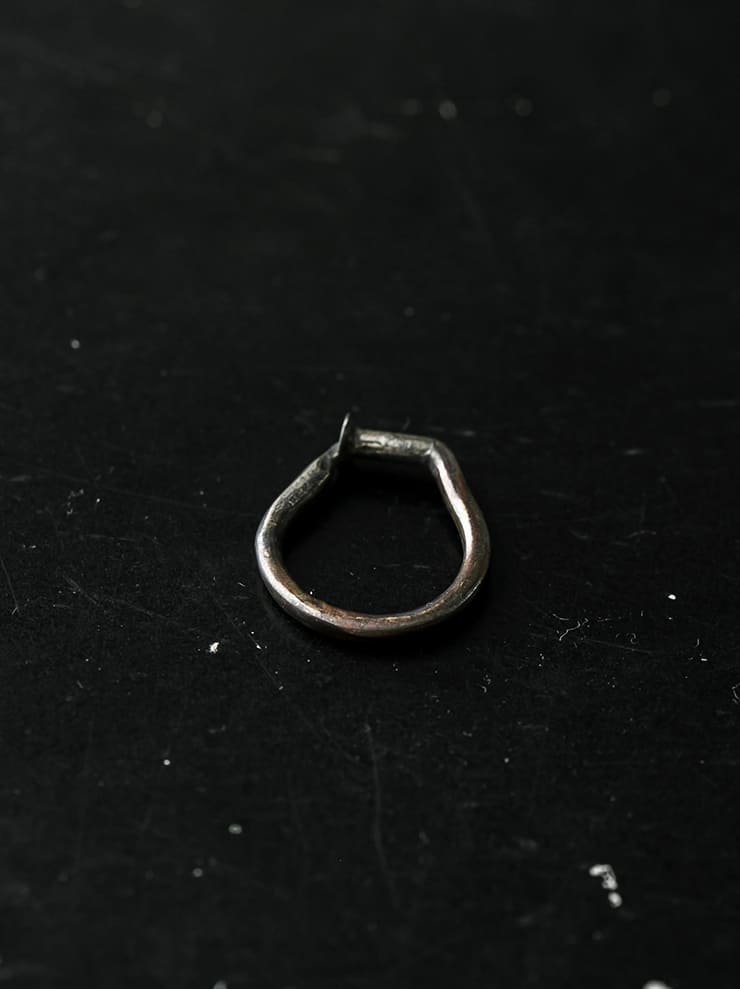 GUIDI<br> Silver bronze spiral ring G-SPR3BR